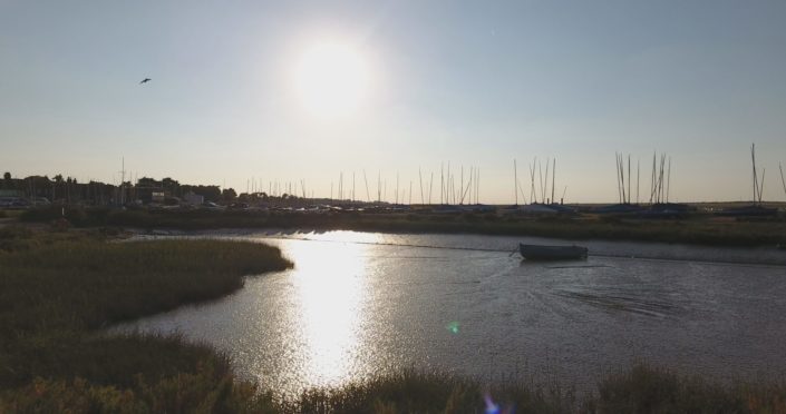brancaster staithe harbour norfolk drone imagery